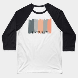 Sunset blaze color palette brush stroke t-shirt Baseball T-Shirt